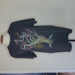 Curbside, Night Owls, short sleeve, grey, tee, t-shirt, size large